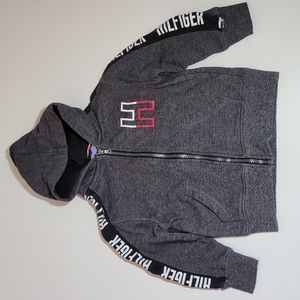 TOMMY HILFIGER Grey Zip Up Sweater Jacket Size 4T